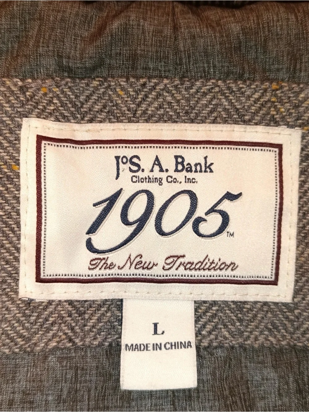 Men's Quilted Grey Brown Barn Field Jacket with Corduroy Collar